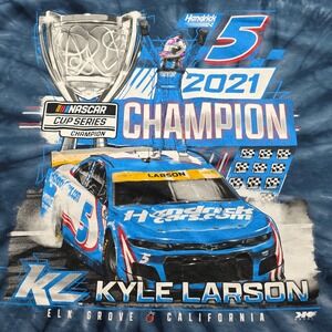 Colortone Kyle Larson NASCAR T Shirt 2021 Champion Tie Dye Hendrick Mens 2XL